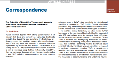 the treatment of ASD