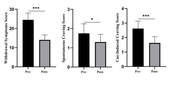 the paired t test results